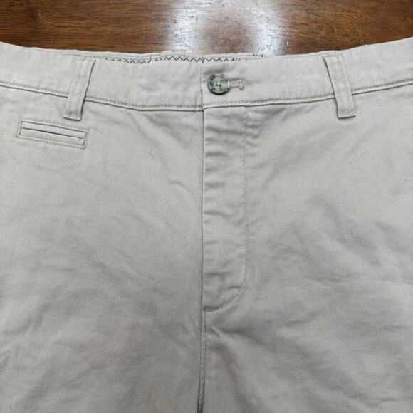 Johnnie O Neal Stretch Cotton Twill Chino Khaki Shorts Men's Size 36 Casual - Picture 2 of 10